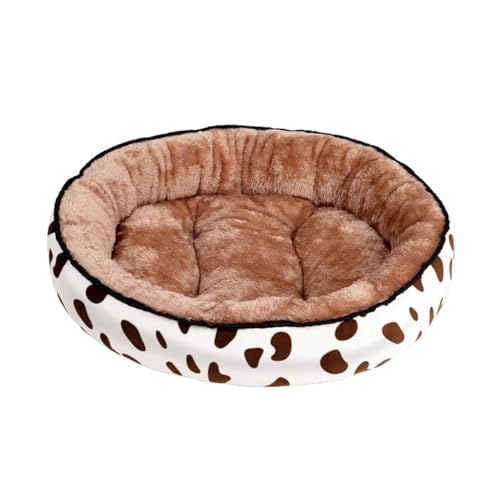 Weiches rundes Plüsch-Haustierbett für Katzen und kleine Hunde, warmes, gemütliches Kissen mit rutschfester Unterseite (B,XL) von CHUANYGU