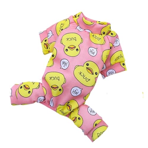 Welpen-Hunde-Pyjama, weicher Strampler, Overall für kleine Hunde und Katzen, niedlicher Haustier-Einteiler, hält warm, angenehm zu tragen (Rosa, XXL) von CHUANYGU