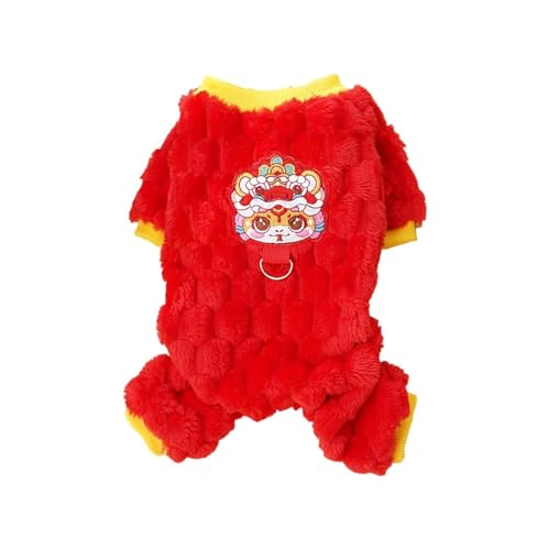 Winter-Hundemantel, dicker Fleecepullover für kleine, mittelgroße und große Hunde, warme Haustierbekleidung mit weichem Fellfutter (A,M) von CHUANYGU