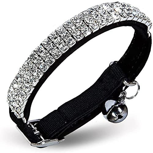 CHUKCHI Hukchi weiches verstellbares Samt-Halsband mit Strasssteinchen und Glocken, 27,9 cm, für kleine Hunde und Katzen … CHUKCHI Hukchi weiches verstellbares Samt-Halsband mit Strasssteinchen und Glocken, 27,9 cm, für kleine Hunde und Katzen … von CHUKCHI