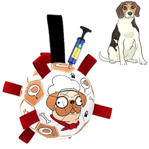 CHUKCHI Hundespielzeug, Fußball, interaktives Hundespielzeug zum Tauziehen, Wasserspielzeug für Welpen, Geburtstagsgeschenke, langlebige Hundebälle für kleine, mittelgroße und große Hunde (19,1 cm) CHUKCHI Hundespielzeug, Fußball, interaktives Hundespielzeug zum Tauziehen, Wasserspielzeug für Welpen, Geburtstagsgeschenke, langlebige Hundebälle für kleine, mittelgroße und große Hunde (19,1 cm) von CHUKCHI
