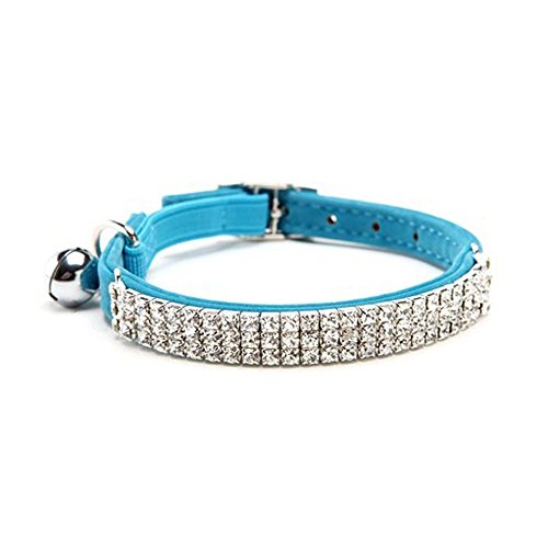 CHUKCHI Hukchi weiches verstellbares Samt-Halsband mit Strasssteinchen und Glocken, 27,9 cm, für kleine Hunde und Katzen … CHUKCHI Hukchi weiches verstellbares Samt-Halsband mit Strasssteinchen und Glocken, 27,9 cm, für kleine Hunde und Katzen … von CHUKCHI