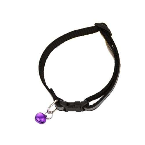 Nylon gestreiftes leuchtendes Halsband for Hunde, Haustierzubehör, Nachtsicherheit, reflektierendes Hundehalsband, Fluoreszierende Halskette for kleine und mittelgroße Hunde (Color : Black, Size : 3 von CHUNING