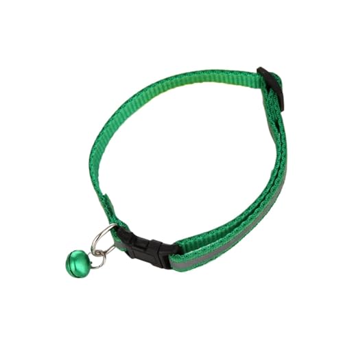 Nylon gestreiftes leuchtendes Halsband for Hunde, Haustierzubehör, Nachtsicherheit, reflektierendes Hundehalsband, Fluoreszierende Halskette for kleine und mittelgroße Hunde (Color : Green, Size : 3 von CHUNING