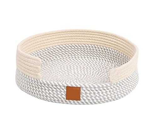 CHUNXVLI Kratzpappe Für Katzen Rundes Katzenkratzbett-Kissen, Baumwolle, Langlebig, Katzenkratzer Und Betten Für Katzen, Hunde, Kratzbrett Kratzbretter Katze(White Grey) von CHUNXVLI