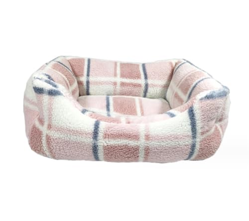 Tierbett Weiches Tierbett (Hund/Katze) Winter warmes Hundebett flauschig Plüschhundbett Waschbares Hundebett Hundebett Katzenbett (E) von CHUNXVLI