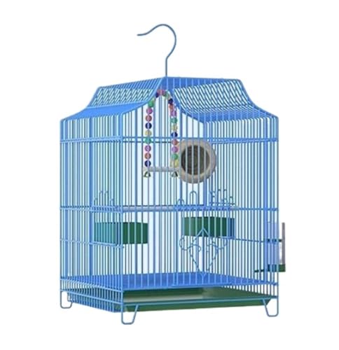 Vogelkäfig Papagei Käfig Metall for Kleine Größe Vögel Flug Nymphensittich Lovebird Finken(Blue) von CHUNXVLI