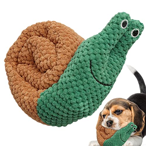 CHUYE Kauspielzeug für Hundeschnecken | Treat Dispensing Snail Snuffle Toys Crinkle Plüsch Hundespielzeug | Interaktives Kau-Beißspielzeug für kleine, mittelgroße Hunde von CHUYE