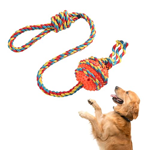 CHUYE Kauspielzeug für Welpen,Großes Hundespielzeug - Wolf Hundespielzeug Seil- und Ball-Design, leicht zu reinigen, stimuliert das Kauen für kleine Hunde, Welpen, kleine Welpen, Hunde von CHUYE
