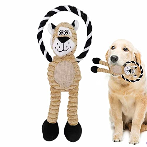 CHUYE Seil-Plüsch-Hundespielzeug, Beißspielzeug für Welpen, Seil-Plüsch-Hundespielzeug, Welpenspielzeug mit BB-Ohrhörer zum Zahnen, Tauziehen, Haustierspielzeug von CHUYE