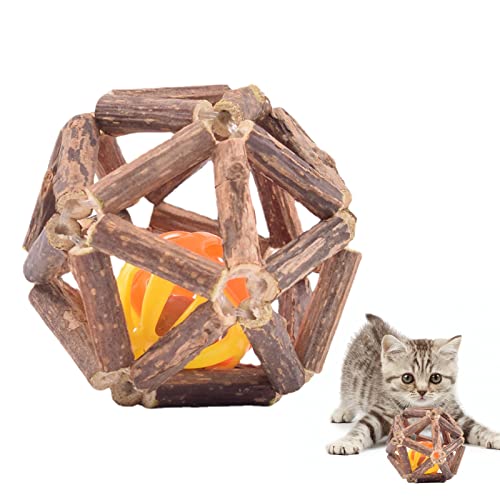 Silvervine Katzenspielzeug | Katzenspielzeug für Hauskatzen mit Glocke - Kauspielzeug für Katzen, Katzenspielzeug zur Zahnreinigung, Ballspielzeug für Katzen im Innenbereich, um Stress abzubauen Chuye von CHUYE