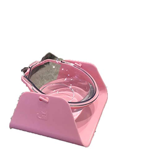 CHYIR 15 Grad verstellbarer Katzennapf, rutschfest, Mehrzweck-Futternapf, Wassernapf (Pink) von CHYIR