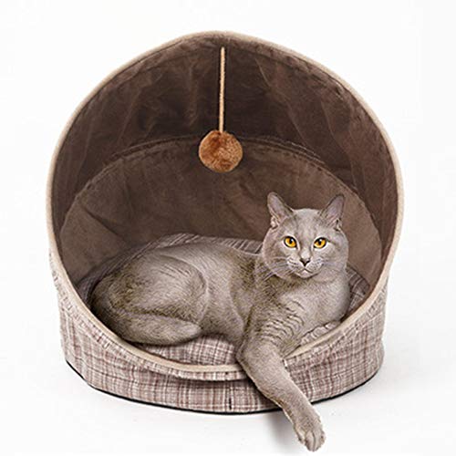 CHYIR Faltbares Katzennest, halb-geschlossenes Haustier-Nest, für 4 Jahreszeiten, universelles Katzen- und Hundebett, Spielball Zelt von CHYIR