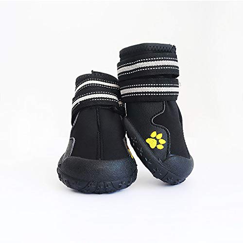 CHYIR Hundeschuhe Hundeschuhe, 4 Stück wasserdichte Hundeschuhe für mittlere und große Hunde, geeignet zum Spazierengehen, Wandern, Klettern (8#) von CHYIR