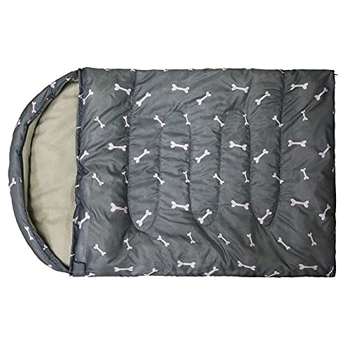 Haustierschlafsack mit Aufbewahrungstasche, wasserdicht, für Reisen, groß, tragbar, für drinnen und draußen, warm, für Camping, Wandern, Rucksackreisen (Grau 2) von CHYIR