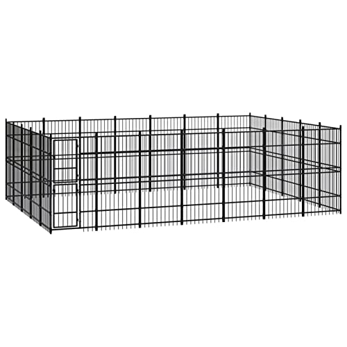CIADAZ Hundekäfig, Hundekäfig, Hundekäfig, Outdoor-Hundehütte, Hundekäfig, Stahlkäfig, 32,26 m² von CIADAZ