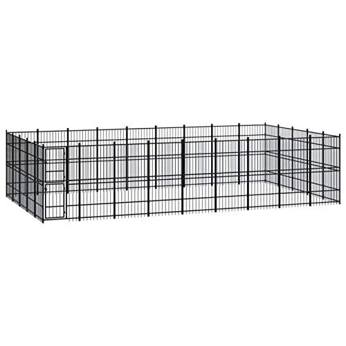 CIADAZ Hundekäfig, Hundekäfig, Hundekäfig, Outdoor-Hundehütte, Hundekäfig, Stahlkäfig, 41,47 m² von CIADAZ