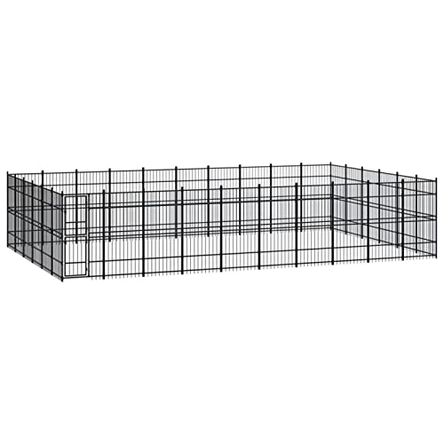 CIADAZ Hundekäfig, Hundekäfig, Hundekäfig, Outdoor-Hundehütte, Hundekäfig, Stahlkäfig, 55,3 m² von CIADAZ