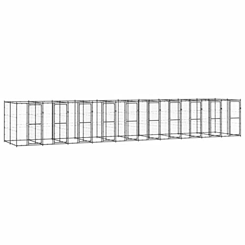 CIADAZ Hundekäfig, Hundekäfig, Hundekäfig, Outdoor-Hundekäfig, Hundekäfig, Außenhund, aus Stahl, 24,2 m² von CIADAZ