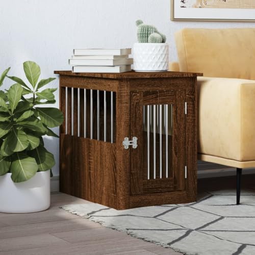 CIADAZ Käfig für Hunde, Möbel, Eichenholz, braun, 45 x 62 x 59 cm, mehrschichtig, Einrichtungskäfige, Hundekäfig, Einrichtungsgegenstand (SPU:838315) von CIADAZ