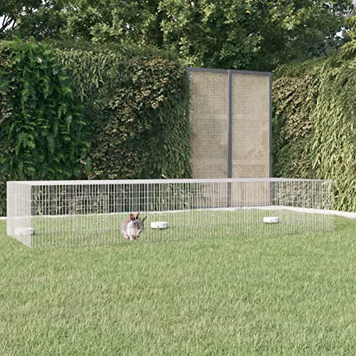 CIADAZ Käfig für Kaninchen, 3 Paneele, Meerschweinchenstall, Hundegehege, Zaun für Haustiere, Kaninchengehege, verzinktes Eisen, 325 x 109 x 54 cm CIADAZ Käfig für Kaninchen, 3 Paneele, Meerschweinchenstall, Hundegehege, Zaun für Haustiere, Kaninchengehege, verzinktes Eisen, 325 x 109 x 54 cm von CIADAZ