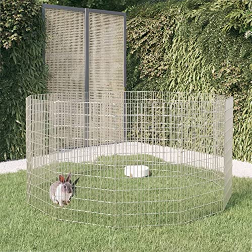CIADAZ Kaninchenkäfig 12 Paneele, Hamsterkäfig, Hasenkäfig, Kaninchenstall, Meerschweinchen Gehege, Meerschweinchen Käfig, Laufstall, 54x100 cm Verzinktes Eisen CIADAZ Kaninchenkäfig 12 Paneele, Hamsterkäfig, Hasenkäfig, Kaninchenstall, Meerschweinchen Gehege, Meerschweinchen Käfig, Laufstall, 54x100 cm Verzinktes Eisen von CIADAZ