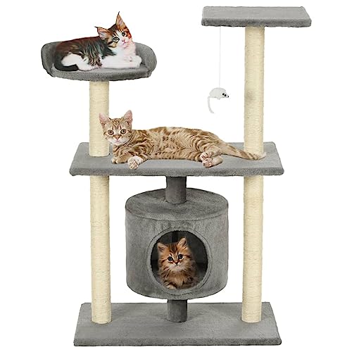 Katzen-Kratzbaum Sisal 95 cm Grau, CIADAZ Katzenkratzbaum, Katzenmöbel, Kratztonne Für Katzen, Aktivitätskratzbäume, Katzen Zubehör Katzen-Kratzbaum Sisal 95 cm Grau, CIADAZ Katzenkratzbaum, Katzenmöbel, Kratztonne Für Katzen, Aktivitätskratzbäume, Katzen Zubehör von CIADAZ