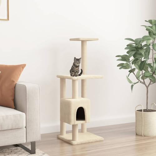 Kratzbaum mit Sisal-Kratzsäulen Creme 104 cm, CIADAZ Katzenkratzbaum, Katzenmöbel, Kratztonne Für Katzen, Aktivitätskratzbäume, Katzen Zubehör Kratzbaum mit Sisal-Kratzsäulen Creme 104 cm, CIADAZ Katzenkratzbaum, Katzenmöbel, Kratztonne Für Katzen, Aktivitätskratzbäume, Katzen Zubehör von CIADAZ