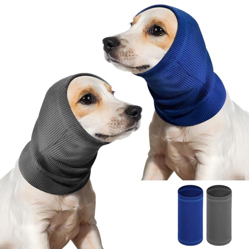 Beruhigender Hunde-Kapuzenpullover, Angstlinderung, Ohrenabdeckung, Geräuschschutz, Hundeohrenabdeckung, weiches elastisches Nackenband, Geräuschunterdrückung, Ohrenschützer, Kopfwickel für Haustiere von CIATBYYJ
