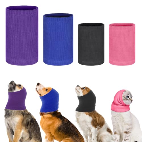 CIATBYYJ Hunde-Ohrenschützer in 3 Größen, dehnbarer Kapuzenpullover für Hunde, geräuscharm, niedliche Hundeohrenschützer, Nackenwärmer, Badpflege, Trocknen, Geräuschschutz (S/M/L) von CIATBYYJ