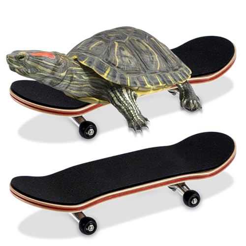 CIATBYYJ Schildkröten-Skateboard-Mini-Set für Schildkrötenspielzeug, kleines Skateboard mit Anti-Rutsch-Pad, lustige Skateboards halten Haustiere unterhalten für Wasserschildkröten von CIATBYYJ