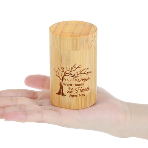 Holzurnen für menschliche Asche, kleine Urnen für menschliche Asche, Andenken mit Baum und Wunschwort, wunderschönes Holz, 7,6 x 5,1 cm, Andenken-Urne für Menschen oder Haustierasche, raffinierte Holzurnen für menschliche Asche, kleine Urnen für menschliche Asche, Andenken mit Baum und Wunschwort, wunderschönes Holz, 7,6 x 5,1 cm, Andenken-Urne für Menschen oder Haustierasche, raffinierte von CIATBYYJ