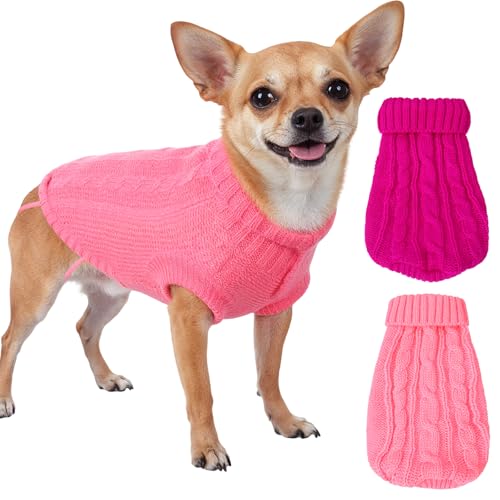 Hundepullover, Größe XXS für kleine Hunde, warmer Rollkragen, gestrickt, Chihuahua-Kleidung, ärmellos, Kätzchen, Welpen, Pullover für kleine Hunde, Mädchen, Yorkie-Outfit, Custume Hundepullover, Größe XXS für kleine Hunde, warmer Rollkragen, gestrickt, Chihuahua-Kleidung, ärmellos, Kätzchen, Welpen, Pullover für kleine Hunde, Mädchen, Yorkie-Outfit, Custume von CIATBYYJ