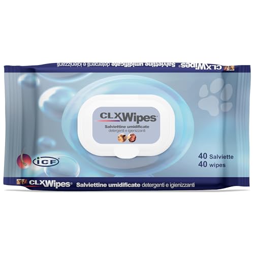 CLX Haustier-Tücher | Sanfte Reinigungs- & Deodorierungstücher für Hunde, Katzen & Kleintiere | Entfernt Schmutz, Feuchtigkeit & Gerüche | Praktisch & Reisegeeignet | 40er-Pack von ICF