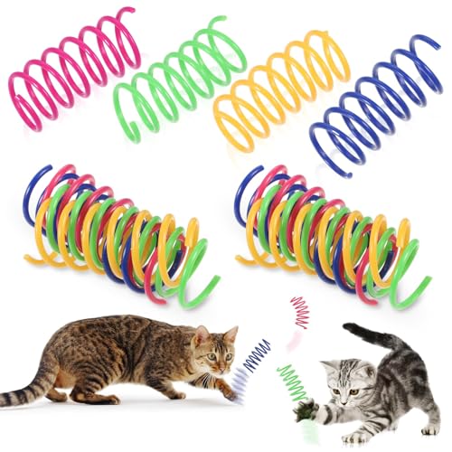CIGTSICO Katzenspielzeug Spirale, Spirale Spielzeug für Katzen, Interaktives Katzenspielzeug 48 Teile in 4 Farben Sicher und Langlebig Perfekt für Kittens und Erwachsene Katzen CIGTSICO Katzenspielzeug Spirale, Spirale Spielzeug für Katzen, Interaktives Katzenspielzeug 48 Teile in 4 Farben Sicher und Langlebig Perfekt für Kittens und Erwachsene Katzen von CIGTSICO