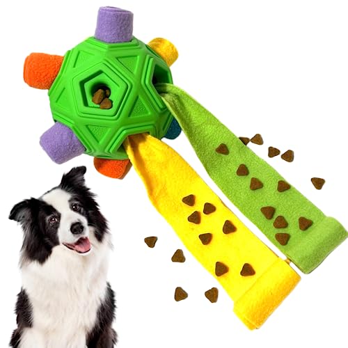 CIIVURR Schnüffelball für Hunde Hundespielzeug Unzerbrechlich Upgrade Ball Interaktives Spielzeug Snuffle Tragbarer Haustier Puzzle Snuffle Ball Toys für Kleine Mitte Groß Hunde (Grün Regenbogen) von CIIVURR