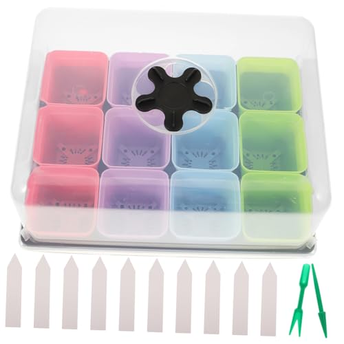 CIMAXIC 1 Satz Sämlingstopf-Plug-tablett-heimpflanzset Schüssel Lilie Anlasser Quadratische Töpfe Für Pflanzen Wachsend Kindergartentopf Container System Tropfschlauch Schläuche Plastik von CIMAXIC