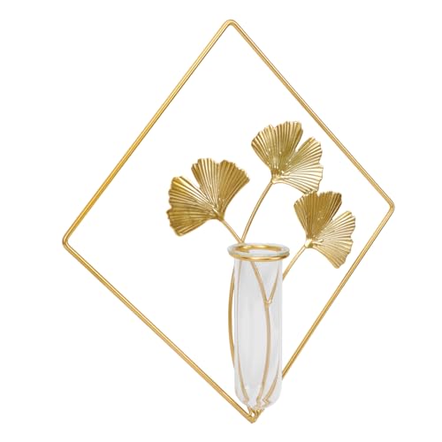 CIMAXIC 1stück Hängende Wandvase Für Pflanzen Dekorative Hydroponik-vase Für Wohnzimmer Und Büro Wanddekor Für Grüne Pflanzen Gold Für Kreative Raumgestaltung von CIMAXIC