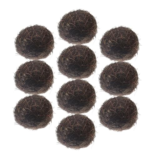 CIMAXIC 10 Stück Simuliertes Vogelnest Vögel nisten mit Eiern Vogelnest zum Basteln Nester Vogelkäfig gartendekoration gartendeko rostoptik Vögel liefert Dekoration Vogelnest Modell Rattan CIMAXIC 10 Stück Simuliertes Vogelnest Vögel nisten mit Eiern Vogelnest zum Basteln Nester Vogelkäfig gartendekoration gartendeko rostoptik Vögel liefert Dekoration Vogelnest Modell Rattan von CIMAXIC