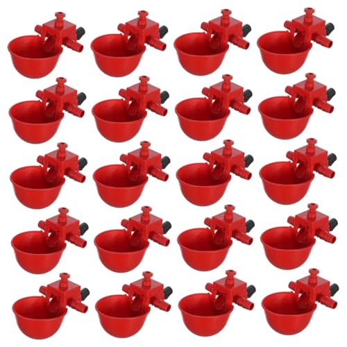 CIMAXIC 20 Stück Automatische Tränke für Küken Einstellbare Wassermenge Rote Trinkschalen für Hühner Tauben und Wachteln für Geflügelhaltung Einfach zu Bedienen Zufällige Zufällige Farbe CIMAXIC 20 Stück Automatische Tränke für Küken Einstellbare Wassermenge Rote Trinkschalen für Hühner Tauben und Wachteln für Geflügelhaltung Einfach zu Bedienen Zufällige Zufällige Farbe von CIMAXIC