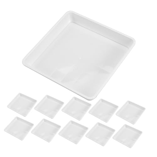 CIMAXIC 20 Stück Pflanzen-untersetzer Blumentopf-tablett Quadratische Pflanzen-tropfschale Bonsai-Topf-untertasse Quadratischer Topfbehälter Topfplatte von CIMAXIC