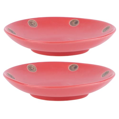 CIMAXIC 2stücke Keramische Flowerpot Untersetzer Durchmesser Universeller Pflanztopf Unterteller Mit Zufälligem Design rutschfest Für Blumen Und Pflanzenpflege von CIMAXIC