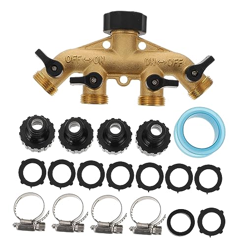 CIMAXIC Schlauchanschluss-Splitter-Adapter-kit 3/4 Zoll Messing-gartenschlauch-Adapter-Splitter für Einfachen Wasserhahnanschluss CIMAXIC Schlauchanschluss-Splitter-Adapter-kit 3/4 Zoll Messing-gartenschlauch-Adapter-Splitter für Einfachen Wasserhahnanschluss von CIMAXIC