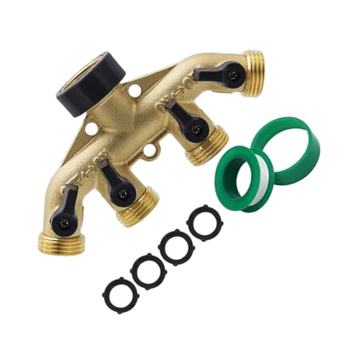 CIMAXIC Gartenschlauch-verteiler Ersatz-4-wege-adapter 3/4 Zoll Wasserhahn-Adapter für Die Außenbewässerung von CIMAXIC