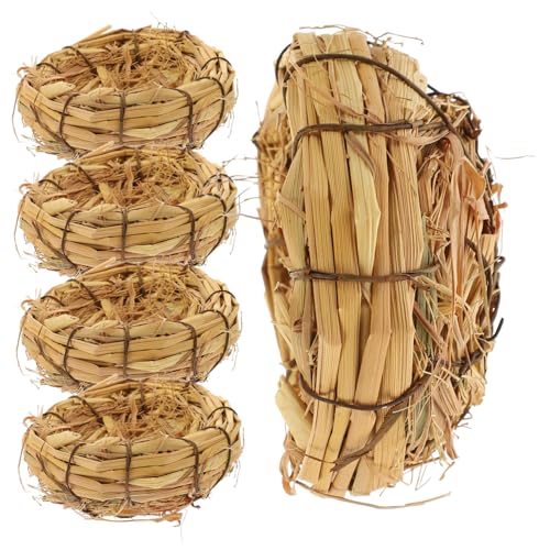 CIMAXIC Handgewebtes Gras-vogelnest Für Kleine Vögel Naturhandwerk Als Vogelhaus Garten Und Terrassen-deko Und Hochzeits-Accessoires Einfach Und Einladend von CIMAXIC