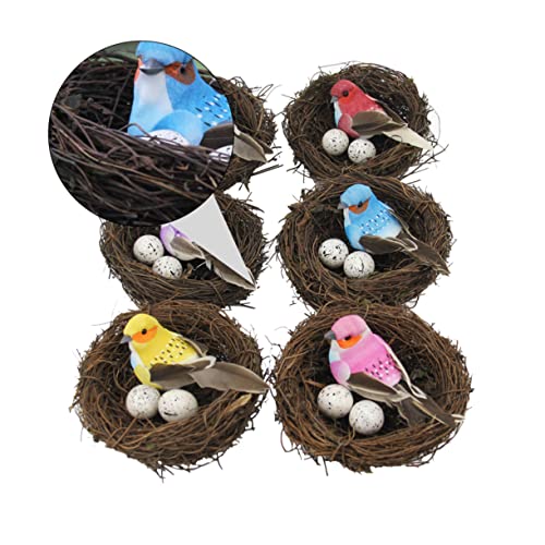 CIMAXIC Künstliches Vogelnest-Layout- -Set 6-teilig Vogel-Requisiten Für Osterdekoration Bäume Und Fotografie CIMAXIC Künstliches Vogelnest-Layout- -Set 6-teilig Vogel-Requisiten Für Osterdekoration Bäume Und Fotografie von CIMAXIC