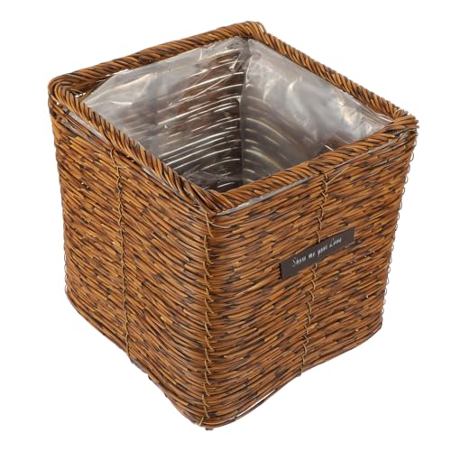 CIMAXIC Dekorative Körbe Pflanzenkorb Korbgeflecht Blumenspielzeug Gartenkorb Rattan Dekorationen Retro Künstlicher Gewebter Aufbewahrungskorb Girlande Dekoration Töpfe Vase von CIMAXIC