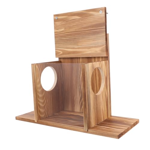 CIMAXIC Eichhörnchen Futterspender Hamster Futterspender Eichhörnchen Eichhörnchen Futterbehälter Eichhörnchen Futterhaus Aus Holz von CIMAXIC