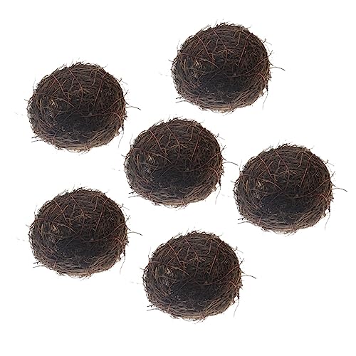 CIMAXIC 6 Stücke Rattan Vogel Nest Decor Realistische Künstliche Vogelhäuser Nest Ornamente CIMAXIC 6 Stücke Rattan Vogel Nest Decor Realistische Künstliche Vogelhäuser Nest Ornamente von CIMAXIC
