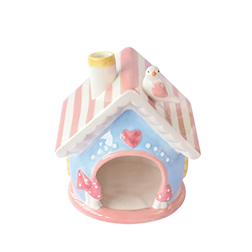 Cooles Hamsterhaus für Hamster, niedliches Hamsternest, Keramik, Versteck für kleine Haustiere, 15,2 x 15,2 x 16,2 cm von CINGHI LUSSO